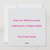 イースター ヴィンテージ ウサギ カスタマイズ シーズンカード (裏面)