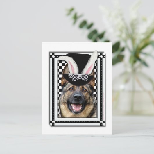 イースター – 一部のバニーはあなたを愛している – ドイツの羊飼い シーズンポストカード (スタンド正面)