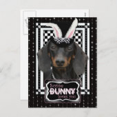 イースター – 一部のバニーはあなたを愛している – Dachshund シーズンポストカード (正面/裏面)