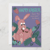 イースター – 体前向きバニー – 季節の農産物 シーズンカード (正面)