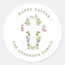 イースター 十字架とグリーンラベル / シール