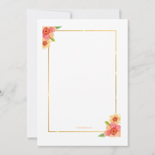 イースター 十字架 招待状 (裏面)