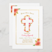 イースター 十字架 招待状 (正面/裏面)