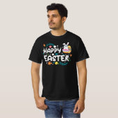 イースター、卵、ウサギ、花 Tシャツ (正面フル)