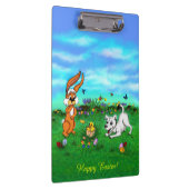 イースター – 子犬のカポウサギと雛 クリップボード (右)
