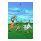 イースター – 子犬のカポウサギと雛 ミニクリップボード (裏面)