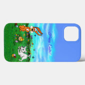 イースター – 子犬のカポウサギと雛 Case-Mate iPhoneケース (裏面 (横))