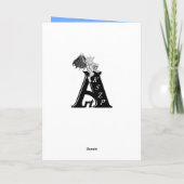 イースター – 子犬の飼い犬のウサギとひよこ シーズンカード (裏面)