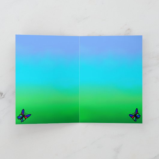 イースター – 子犬の飼い犬のウサギとひよこ シーズンカード (内部)