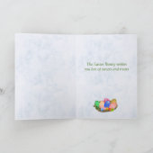 イースター。 孫娘。 バニー、卵および蝶 シーズンカード (内部)