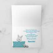 イースター – 孫娘 – バニー/家族 シーズンカード (内部)