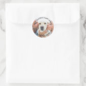 イースター 家族の写真 オーダーメイド 黒 テキスト 休日 ラウンドシール (バッグ)