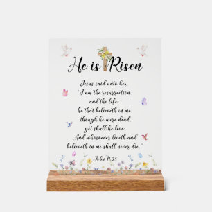 イースター – 彼は復活した アクリルサイン