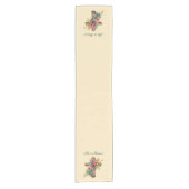 イースター「彼は復活した」フローラ・クロス ショートテーブルランナー (正面)