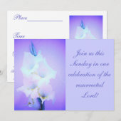 イースター/復活祭のご招待 招待状 (正面/裏面)