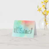 イースター 折り紙のグリーティングカード カード (黄色い花)