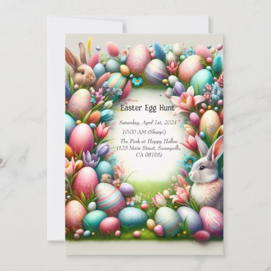 イースター 招待状 (正面)