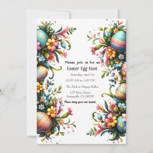 イースター 招待状 (正面)