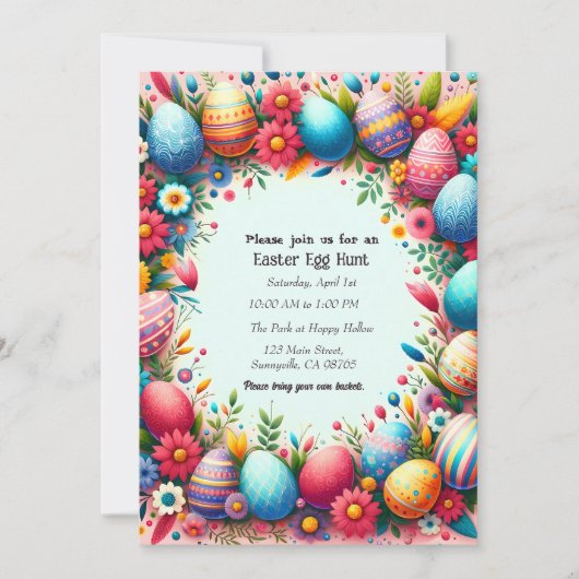 イースター 招待状 (正面)