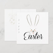 イースター 春のキュートなウサギ イースターエッグ ハント シーズンカード (正面/裏面)