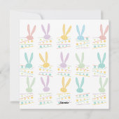 イースター 春のキュートなウサギ イースターエッグ ハント シーズンカード (裏面)