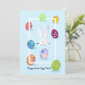 イースター 春の かわいい ウサギ イースターエッグ ハント シーズンカード (スタンド正面)