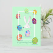 イースター 春の かわいい ウサギ イースターエッグ ハント シーズンカード (スタンド正面)
