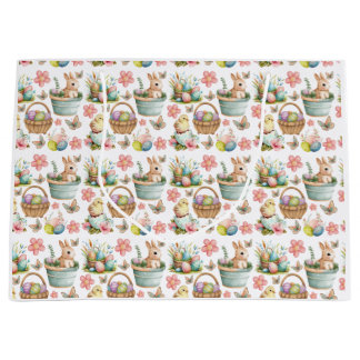 イースター、春 ラージペーパーバッグ