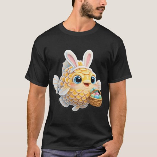 イースター 松ぼっくり 魚 2 Tシャツ (正面)