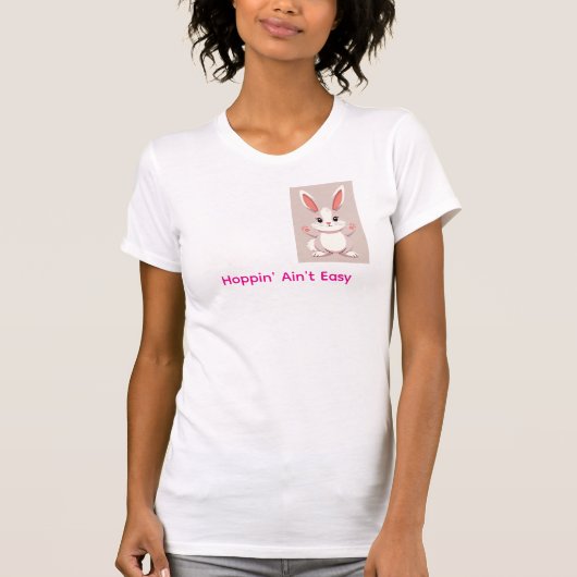 イースター 楽しいウサギ ユーモアTシャツ Tシャツ (正面)