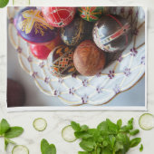 イースター – 正統派パスチャバスケットカバータオル キッチンタオル (折り畳み)