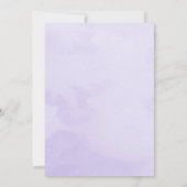 イースター 洗礼 紫 花 水彩 美しい 招待状 (裏面)