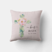 イースター，緑の水彩の十字架に クッション (裏面)