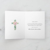 イースター,緑の水彩を増やした シーズンカード (内部)