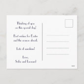 イースター🐇 💙💛美しい青と黄色のアズレホス シーズンポストカード (裏面)