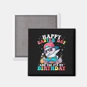 イースター&誕生日をお祝いします ウサギの卵 マグネット (正面/裏面)