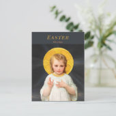イースター・賛美キリストの子供のエマイル・ムニエ シーズンポストカード (スタンド正面)