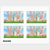 イースター 長方形シール (シート)