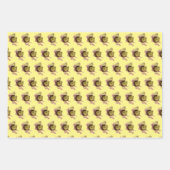 イースター、黄色いヒナ2羽 ラッピングペーパーシート (正面3)