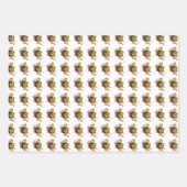 イースター、黄色いヒナ2羽 ラッピングペーパーシート (正面2)