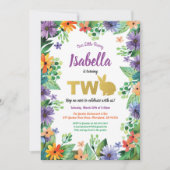 イースター 2歳の誕生日パーティー招待状 招待状 (正面)