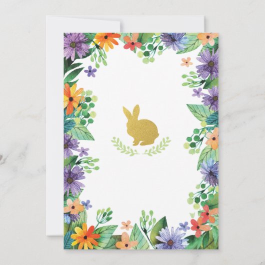 イースター 2歳の誕生日パーティー招待状 招待状 (裏面)