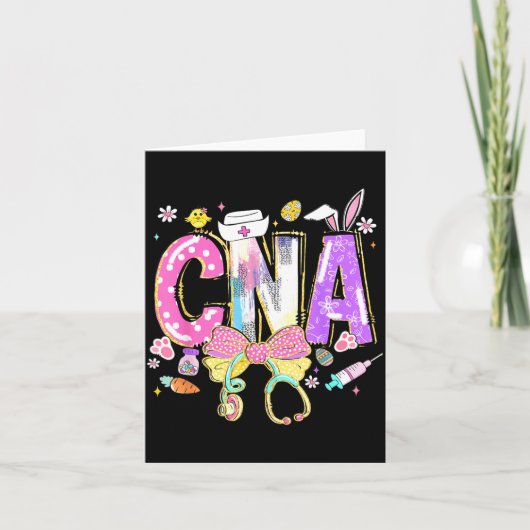 イースター CNA かわいい コケット スコープ 看護 カード (正面)