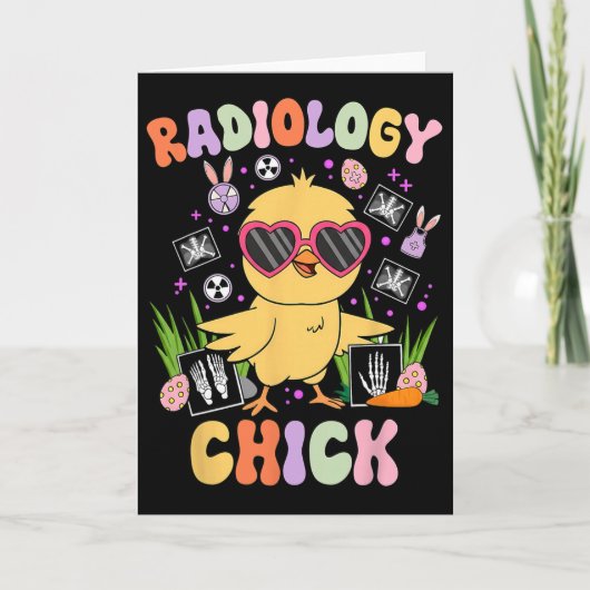 イースター Radiology ニワトリ 放射線技師 放射線科医 イースターエッグ カード (正面)