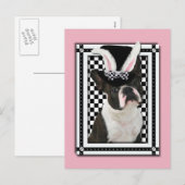 イースター – Some Bunny Loves You - Boston Terrier シーズンポストカード (正面/裏面)
