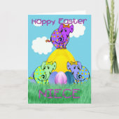 イースターeの象と姪のためのイースターカード シーズンカード (正面)