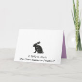 イースターMartzkinカード© 2012年のM. Martz シーズンカード (裏面)