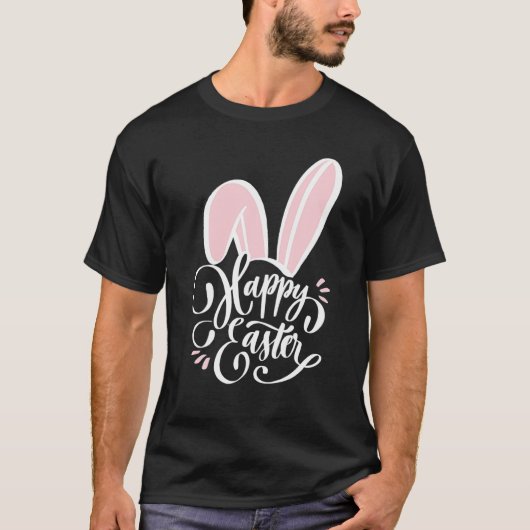 イースターSのための女性、男性と子供のハッピーイースターバン Tシャツ (正面)