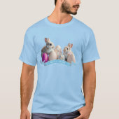 イースターTシャツ2羽うさぎとイースターエッグ Tシャツ (正面)