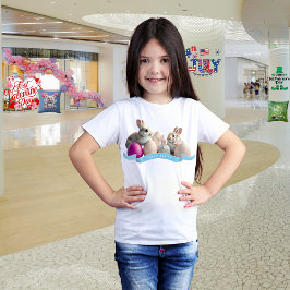イースターTシャツ2羽うさぎとイースターエッグ Tシャツ